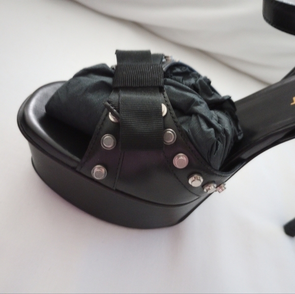 Saint Laurent 105mm Alice Bow Sandals Women's Size: E-35/US-5 - Picture 13 of 15